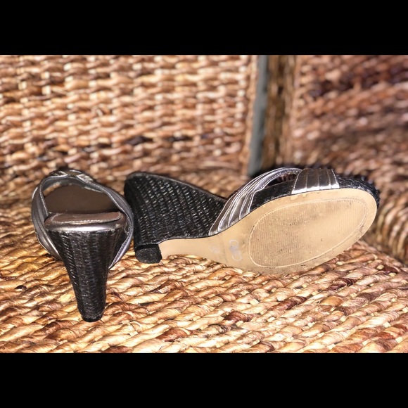 Cato Gray Wedge Heel Sandal. Size 10. - Picture 2 of 2